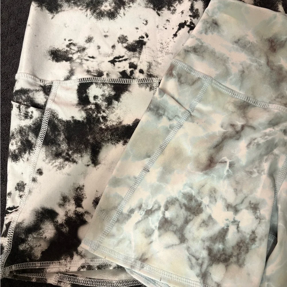 2 pair Women’s Evolution & Creation Tie-Dye Bike Shorts Size L